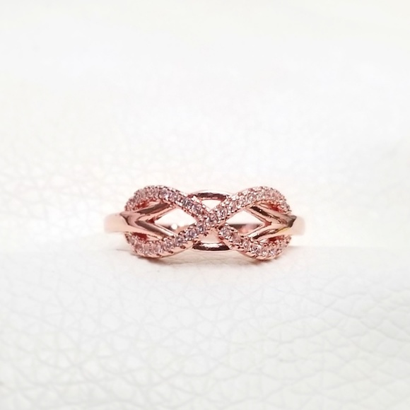 🔥LAST 1🔥NEW 18K ROSE GOLD PLATED INFINITY RING - Picture 6 of 9